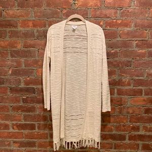 Old Navy Long Fringe Cardigan